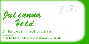julianna held business card